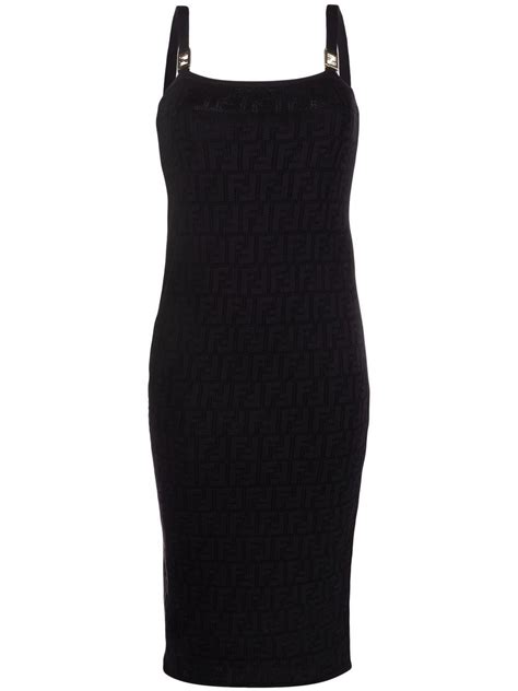 fendi denim dress|fendi monogram bodycon dress.